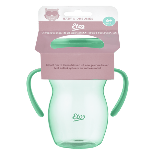 Etos 360° Trainingsbeker Met Handvaten Groen 270 ML