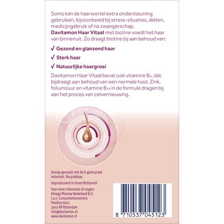 Davitamon Hair Vitaal 30 tabletten