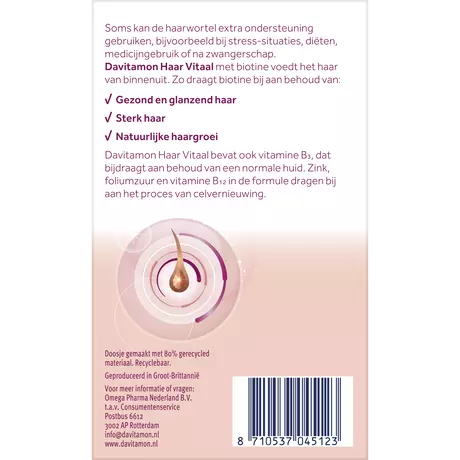 Davitamon Hair Vitaal 30 tabletten