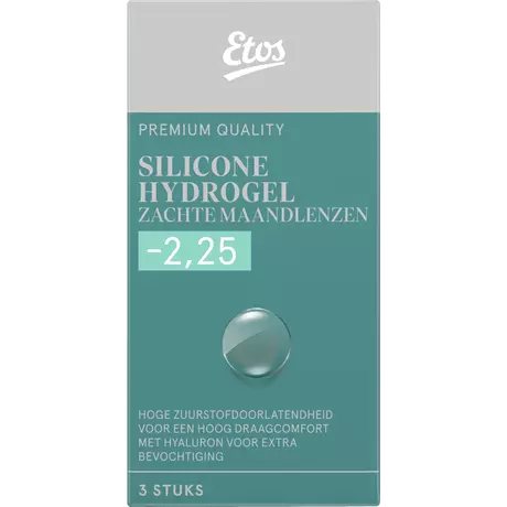 Etos Silicone Hydrogel Zachte Maandlenzen -2.25 3 stuks