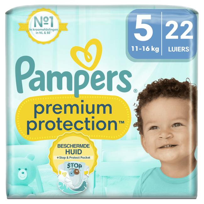 Pampers Premium Protection Luiers Maat 5 11-16 KG 22 stuks