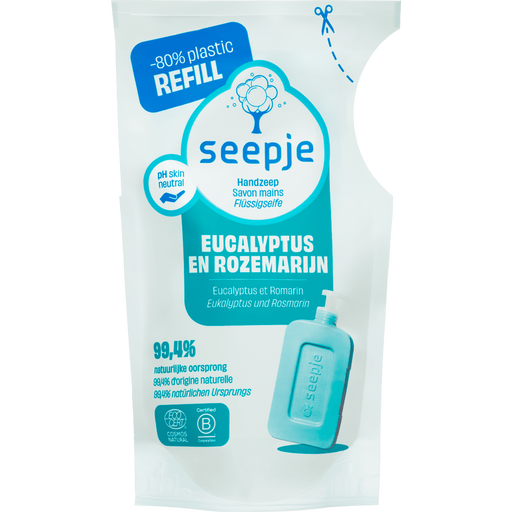 Seepje Eucalyptus & Rozemarijn Handzeep Navulling 300 ML