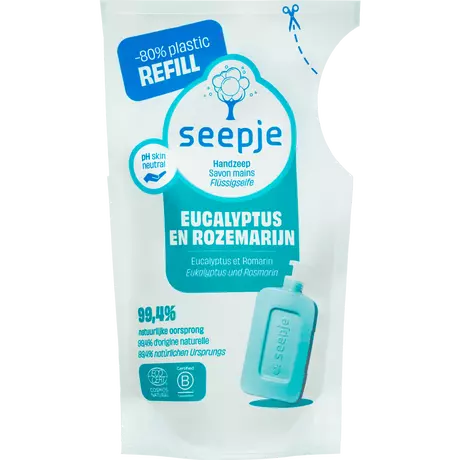 Seepje Eucalyptus & Rozemarijn Handzeep Navulling 300 ML