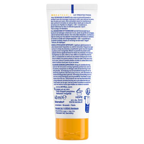 NIVEA SUN Breathable UV Face Anti-Age Q10 Zonnebrand SPF50+ 40 ML