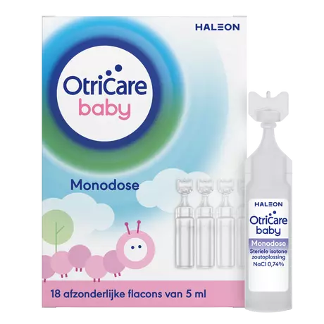 OtriCare Baby Monodose Zoutoplossing bij een Verstopte Neus 18 x 5 ML