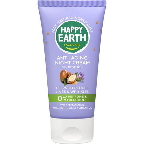Happy Earth 100% Natuurlijke Face Care Anti-Age Night Cream 50 Ml