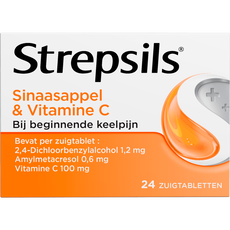 Strepsils Sinaasappel & Vitamine C Zuigtabletten 24 Stuks