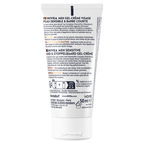 NIVEA Men Sensitive Huid & Stoppelbaard Gezichtsgel 50 ML