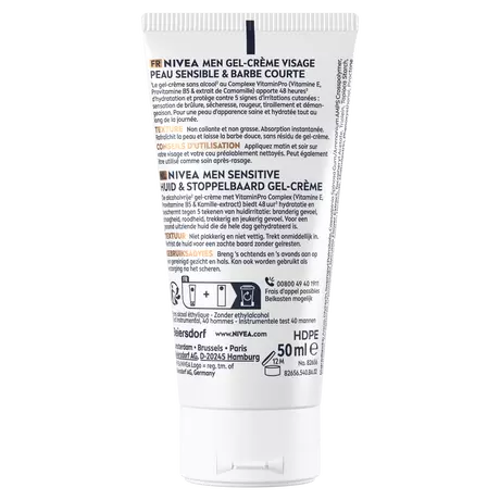 NIVEA MEN Sensitive Huid & Stoppelbaard Gel 50 ML