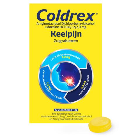 Coldrex Keelpastilles 12 Stuks