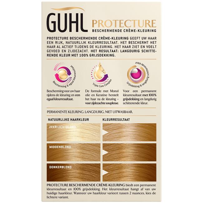 Guhl Protecture Beschermende Crème-Haarkleuring 8 Lichtblond 2x50 ML