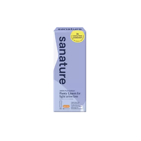 Sanature 100% Katoenen Incontinentie Inlegkruisjes Light Plus 20 Stuk