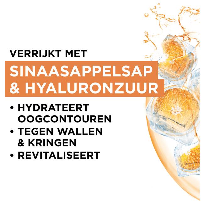 Garnier SkinActive Oog Sheet Masker met Sinaasappel en Hyaluronzuur