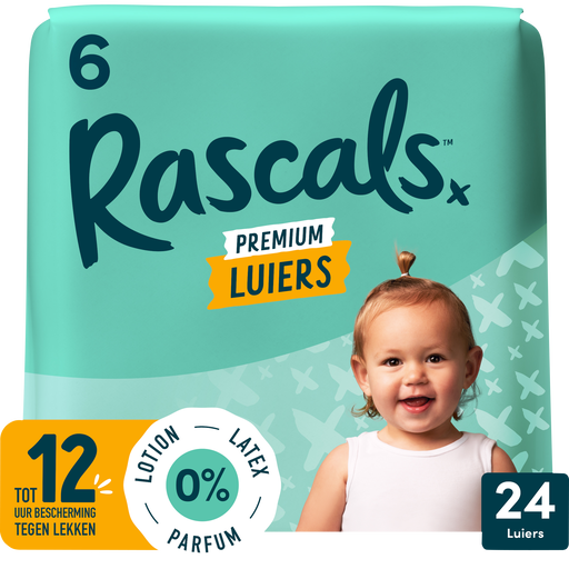 Rascals Premium Luiers Maat 6 15-20 KG 24 stuks