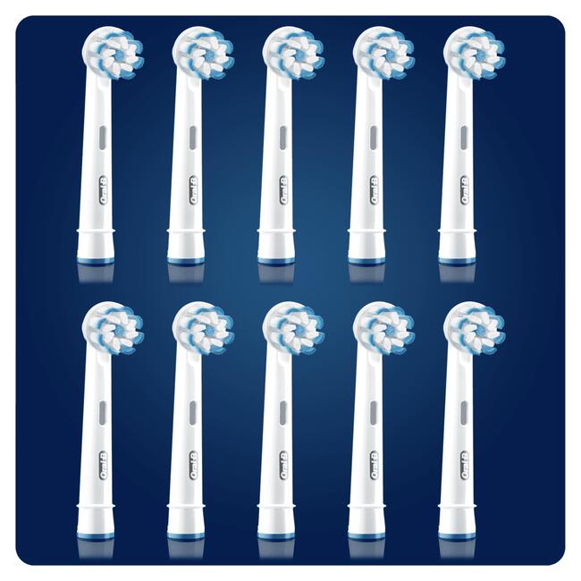 Oral-B Sensitive Clean Opzetborstels Wit 10 Stuks