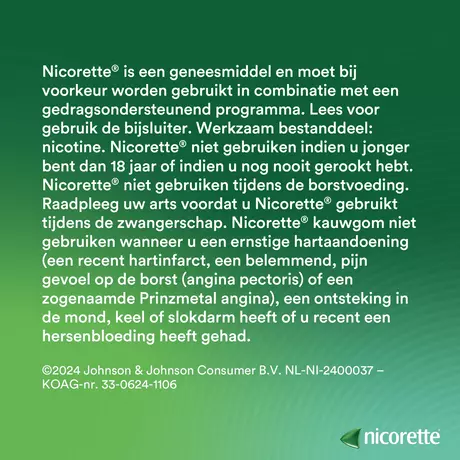 Nicorette Suikervrij Kauwgom 2 MG Nicotine 105 stuks