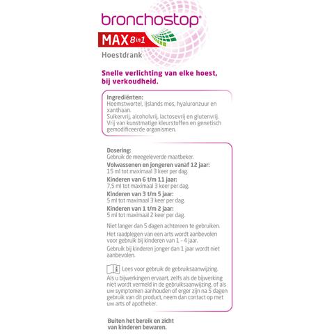 Bronchostop Max 8in1 Hoestdrank 120ML