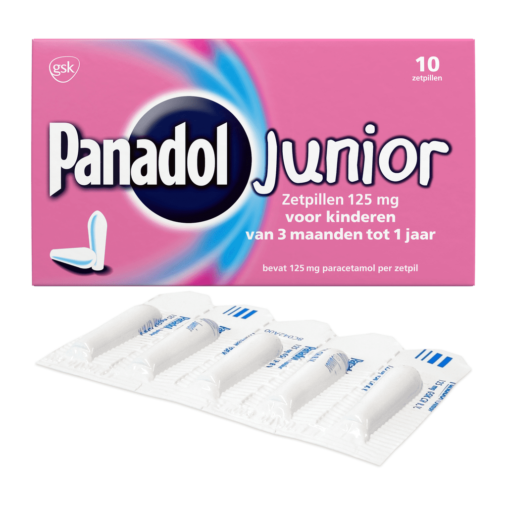 Panadol Junior Zetpillen 125 mg voor Kinderen 10 stuks 10 EA Etos