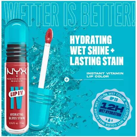 NYX Professional Makeup Lip IV Hydraterende Lipgloss Stain Hydra Honey
