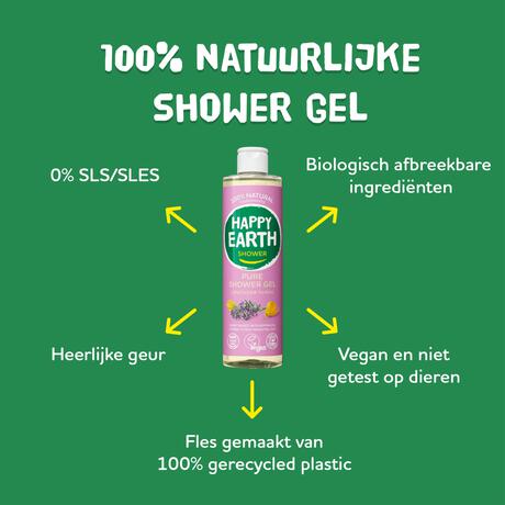 Happy Earth Lavender Ylang 100% Natuurlijke Douchegel 300 ML