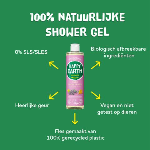 Happy Earth Lavender Ylang 100% Natuurlijke Douchegel 300 ML