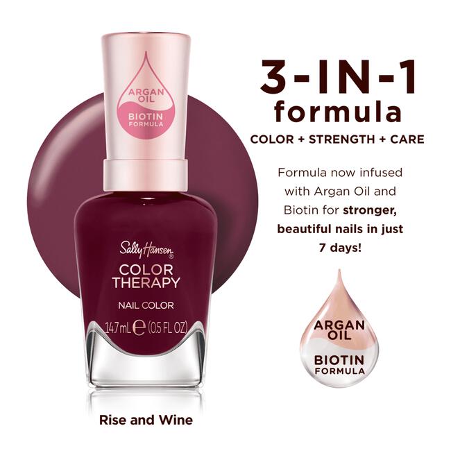 Sally Hansen Color Therapy Nagellak - Bordeaux - 372 Rise and Wine