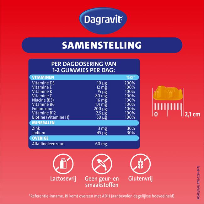 Dagravit Kids-Xtra Vitaminions 6-12 jaar 60 gummies