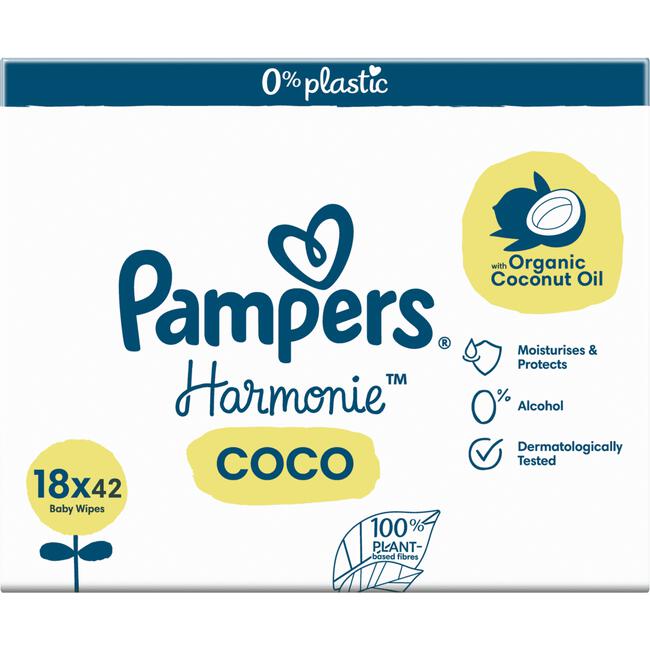Pampers Harmonie Coco Billendoekjes 18 Verpakkingen 756 Stuks