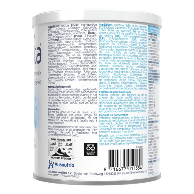 KABRITA Zuigelingenmelk 1 0-6 maanden 400GR