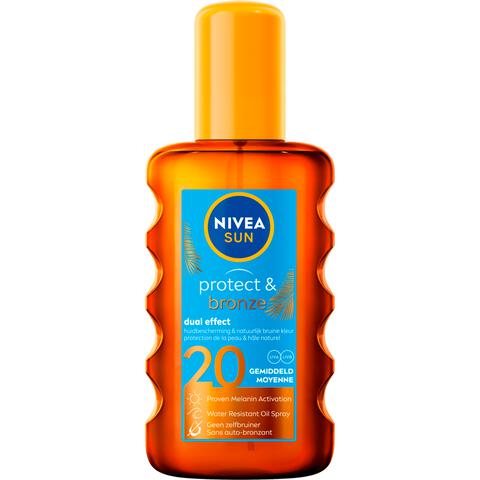 NIVEA SUN Protect & Bronze Zonnebrand Olie Spray SPF 20 200 ML