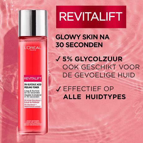 L'Oréal Paris Revitalift 5% Glycolzuur Peeling Exfoliant Toner 180 ML