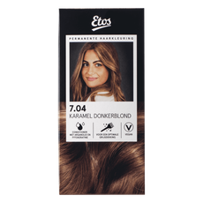 Etos Permanente Haarkleuring 7.04 karamel donkerblond