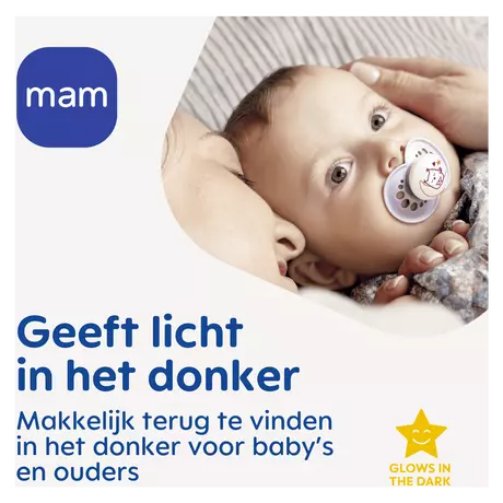 MAM Original Fopspeen Night 6-16 Maanden Beige 2 stuks
