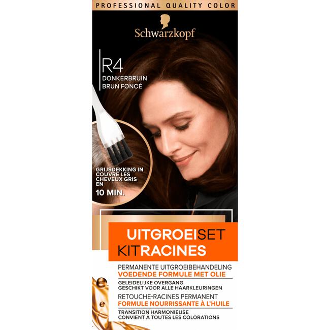 Schwarzkopf Permanent Color Uitgroeiset R4 Donkerbruin