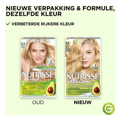 Garnier Nutrisse Crème Permanente Haarverf 9.3 Zeer Licht Goudblond