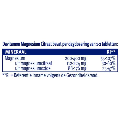 Davitamon Magnesium Citraat Tabletten 50+10 stuks