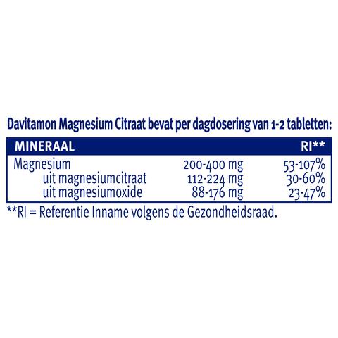 Davitamon Magnesium Citraat Tabletten 50+10 stuks