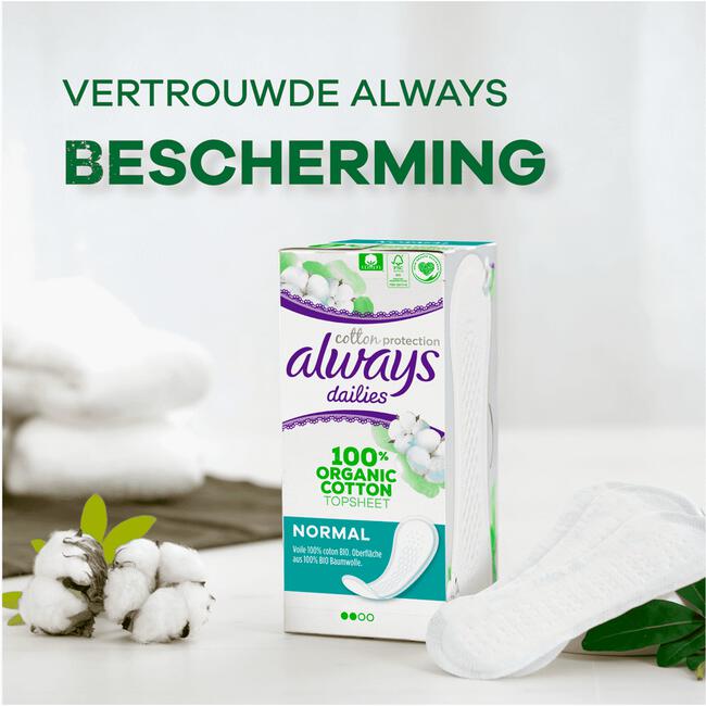Always Dailies Cotton Protection Inlegkruisjes Groot 32 Inlegkruisjes
