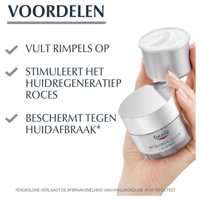 Eucerin Hyaluron-Filler + 3x EFFECT Nachtcrème Navulling 50 ML