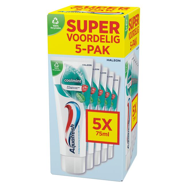 Aquafresh Coolmint Tandpasta 5-pack 