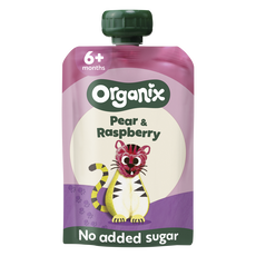 Organix Bio Knijpfruit Peer Framboos 6+ Maanden 100 gram