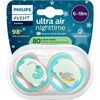 Philips Avent Fopspeen Ultra Air Night 6-18M SCF376/28 2 stuks