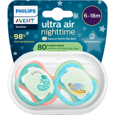 Philips Avent Fopspeen Ultra Air Night 6-18M Double Pack - SCF376/28