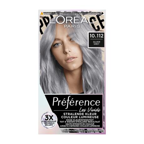 L'Oréal Paris Preference Vivids Permanente Haarverf 10.112 Silver Grey Soho