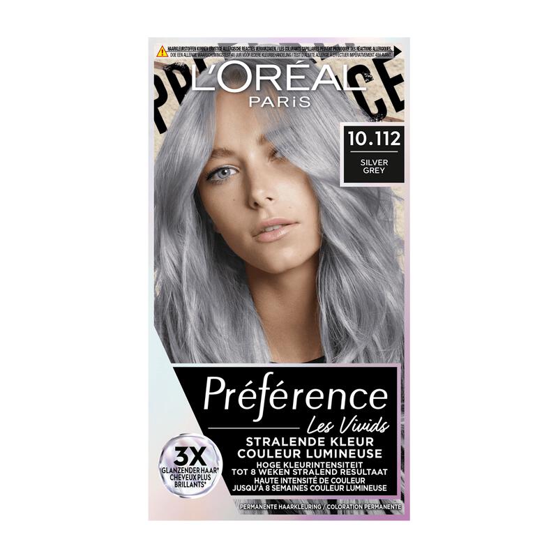 L'Oréal Paris Préférence Vivids Permanente Haarverf 10.112 Silver Grey Soho