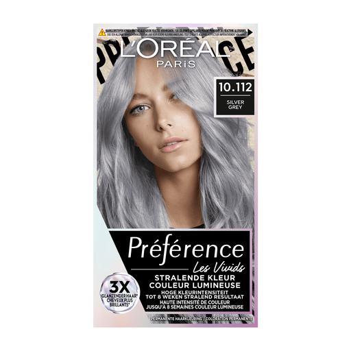 L'Oréal Paris Préférence Vivids Permanente Haarverf 10.112 Silver Grey Soho