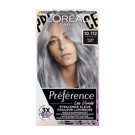 L'Oréal Paris Préférence Vivids Permanente Haarverf 10.112 Silver Grey Soho