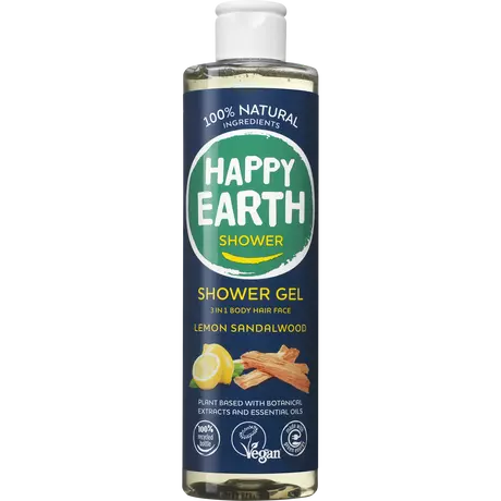 Happy Earth 100% natuurlijke Lemon Sandalwood Douchegel 300 ML