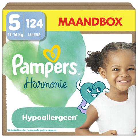 Pampers Harmonie Maandbox Luiers Maat 5 11-16 kg 124 stuks