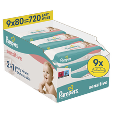 Pampers Sensitive Billendoekjes 9x80 stuks